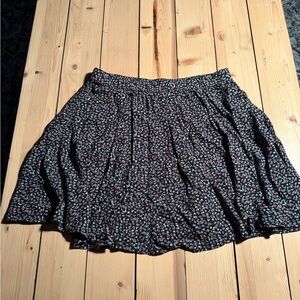 American Eagle Floral Black Skater Skirt size m